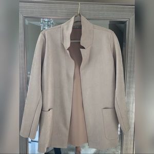 Zara faux suede beige coat
